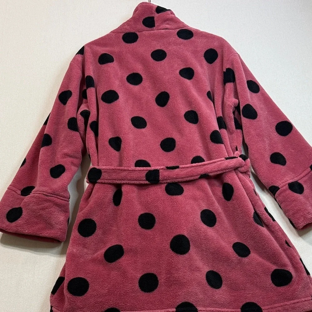 PINK Victoria's Secret Pink and Black Polka Dot Robe - Picture 5 of 6